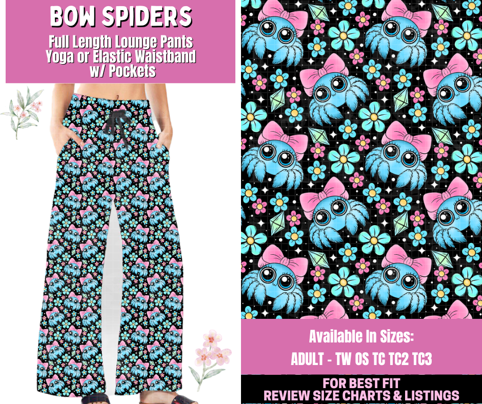 Preorder! Closes 1/12. ETA March. Bow Spiders Full Length Lounge Pants
