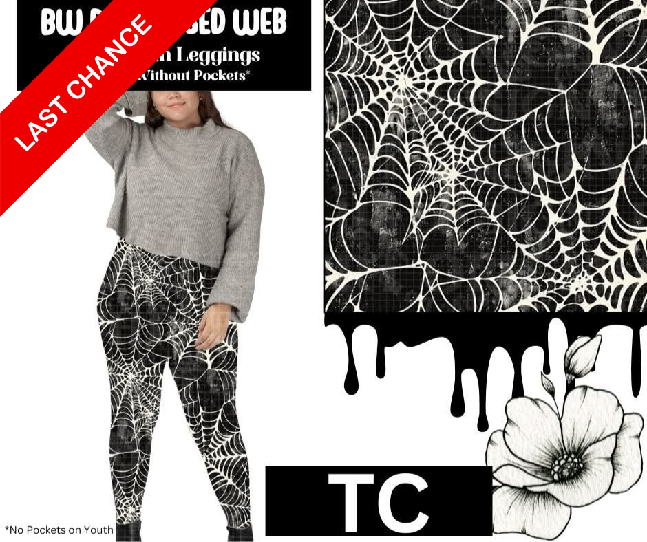 BW Distressed Web Full Length Leggings w/ Pockets
