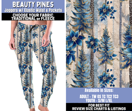 Preorder! Closes 10/30. ETA Jan. Beauty Pines Joggers Choose Fleece or Traditional