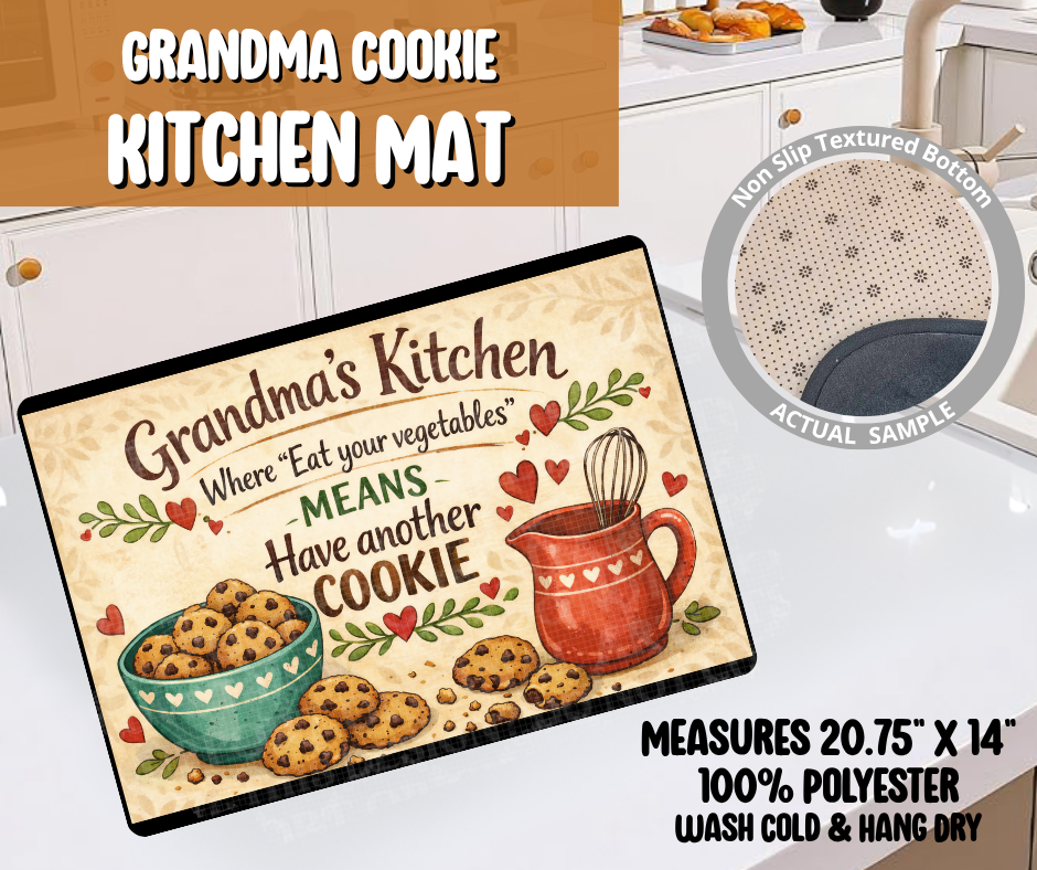 Preorder! Closes 6/8. ETA Sept. Grandma Cookie Kitchen Mat