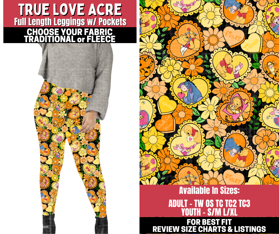 Preorder! Closes 11/13. ETA Jan. True Love Acre Leggings Choose Fleece or Traditional