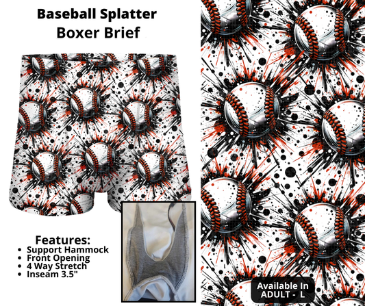 Baseball Splatter Boxer Briefs