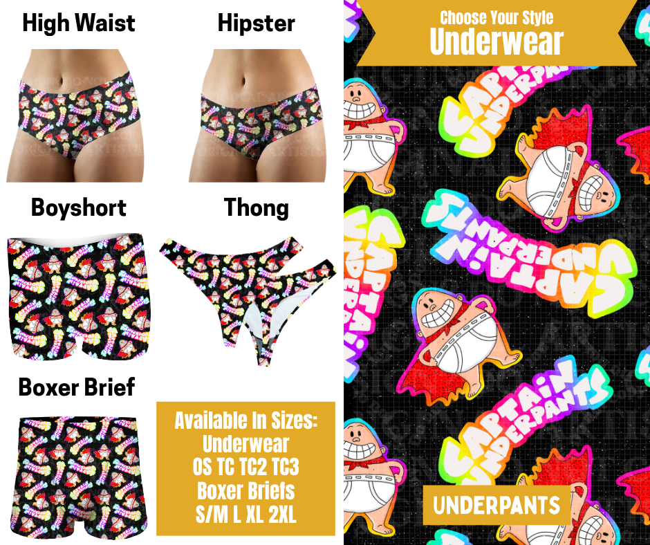 Preorder! Closes 10/28. ETA Jan. Underpants Hipster, High Waist, Boyshort, & Thong Underwear & Boxer Briefs