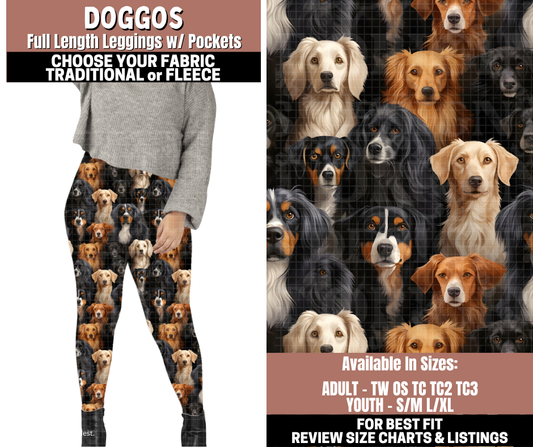 Preorder! Closes 11/3. ETA Jan. Doggos Full Length Leggings w/wo Pockets