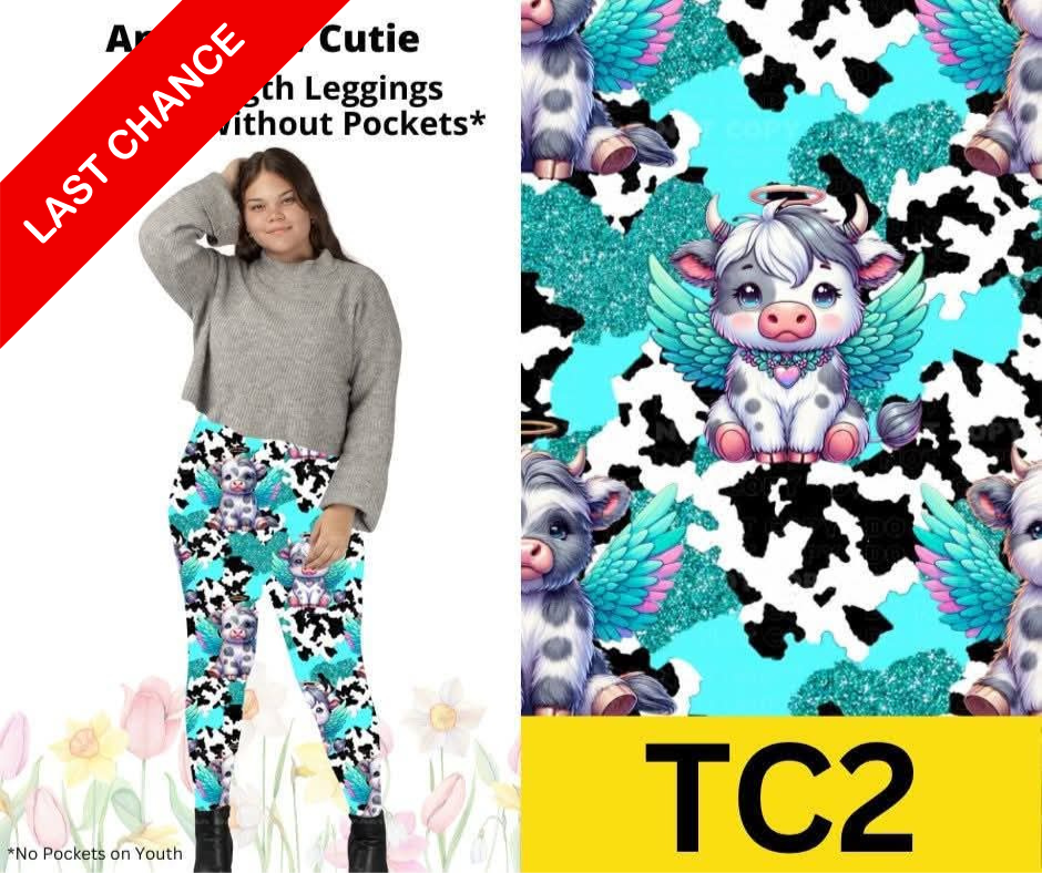 Angel Cow Cutie Full Length Leggings w/ Pockets
