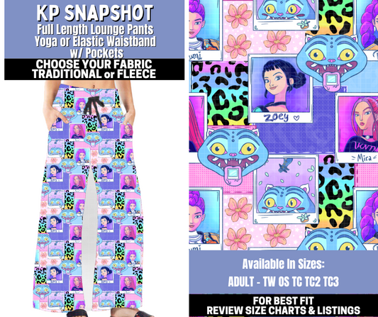 Preorder! Closes 10/30. ETA Jan. KP Snapshot Lounge Pants Choose Fleece or Traditional