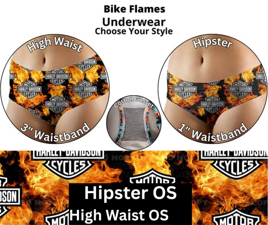 Bike Flames Hipster & High Waist Underwear