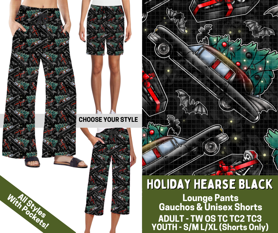 Preorder! Closes 7/15. ETA Nov. Holiday Hearse Black Combo Lounge Lengths