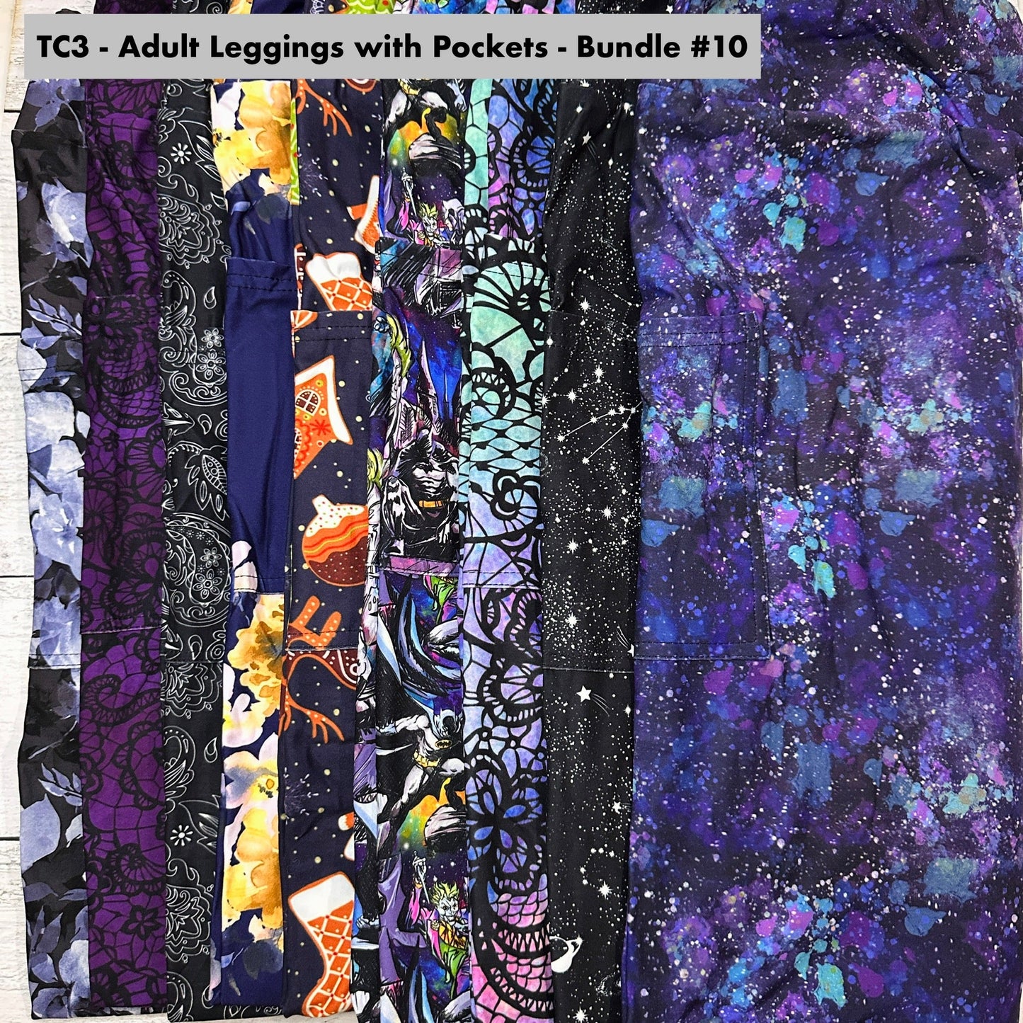 TC3 - Adult Leggings with Pockets Bundle - 10