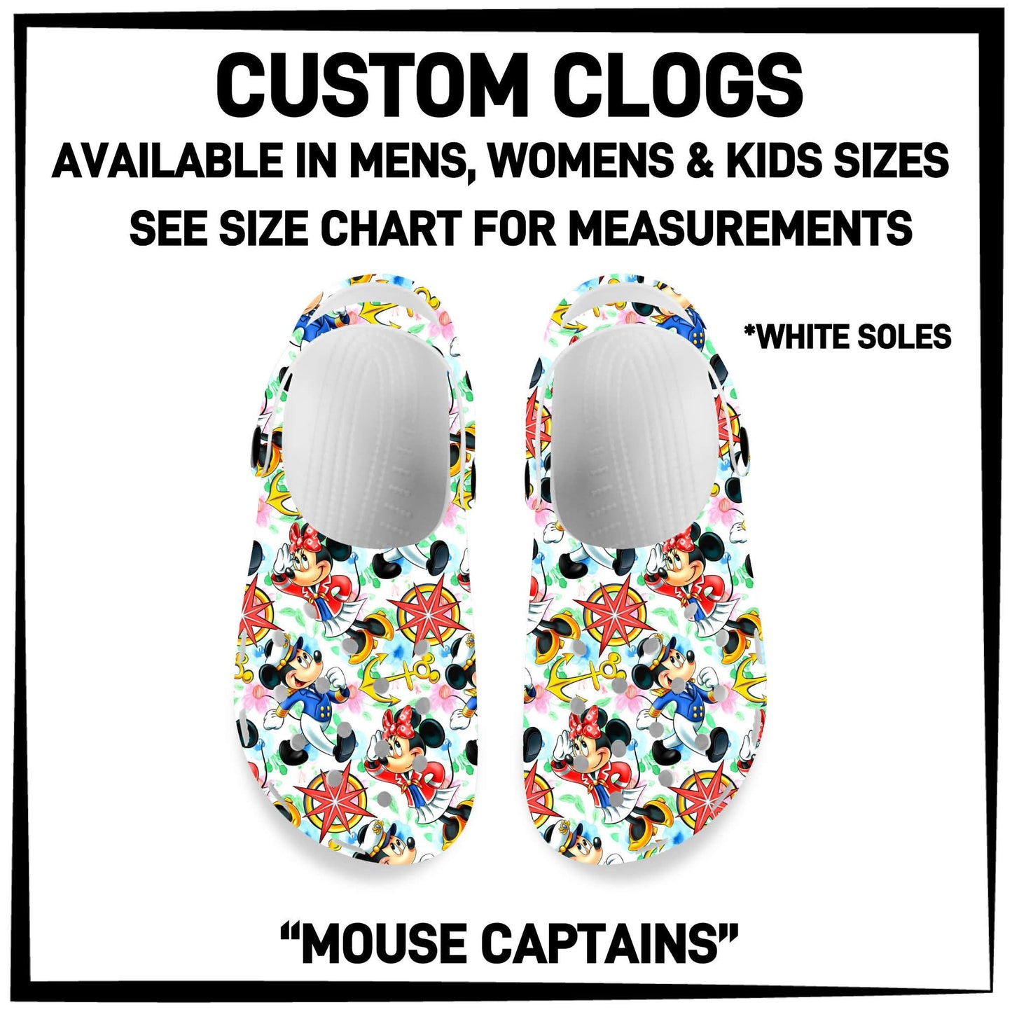 C8LG - Mouse Captains Custom Clogs - Preorder Closing 6/10 ETA: Mid-Aug