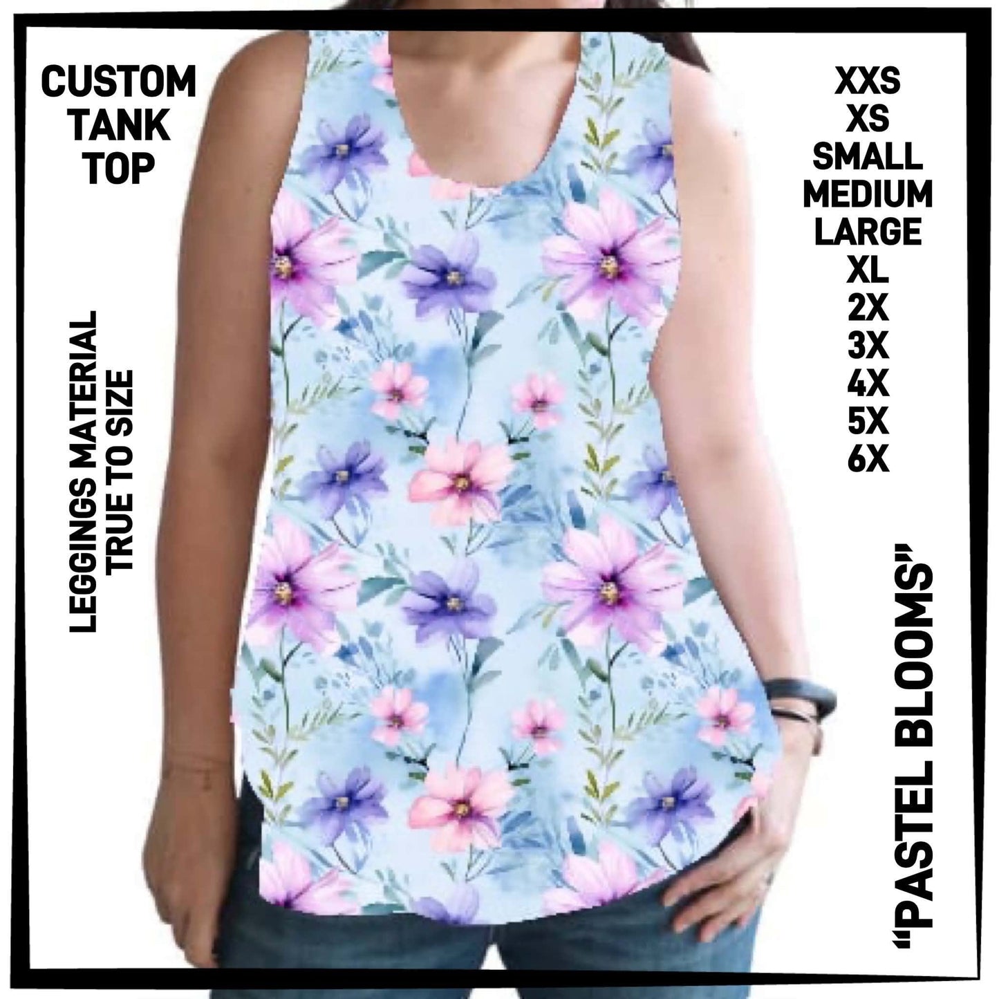 CTT1 - Pastel Blooms Tank Top - Preorder Closing 6/23 ETA: Late Aug