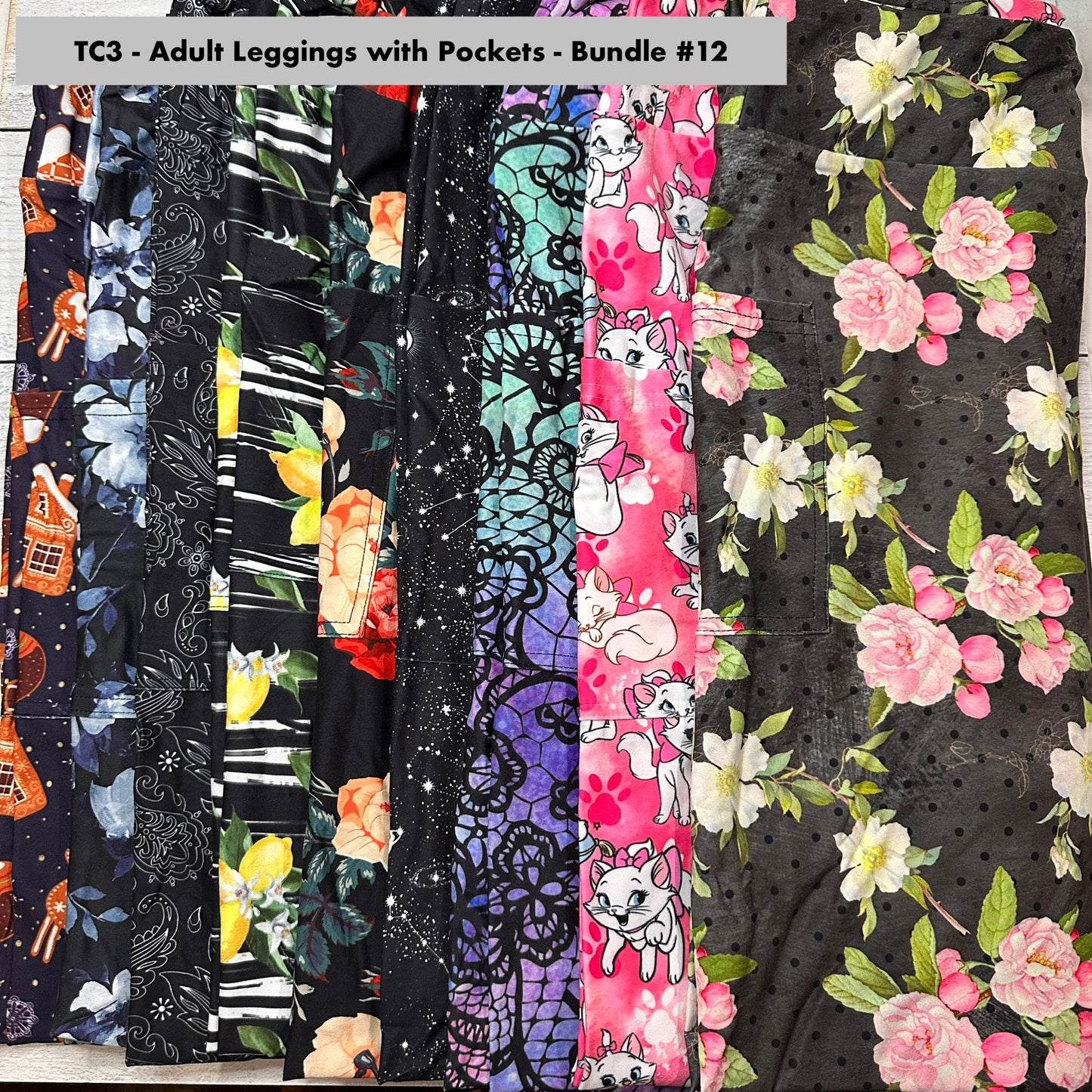 TC3 - Adult Leggings with Pockets Bundle - 12