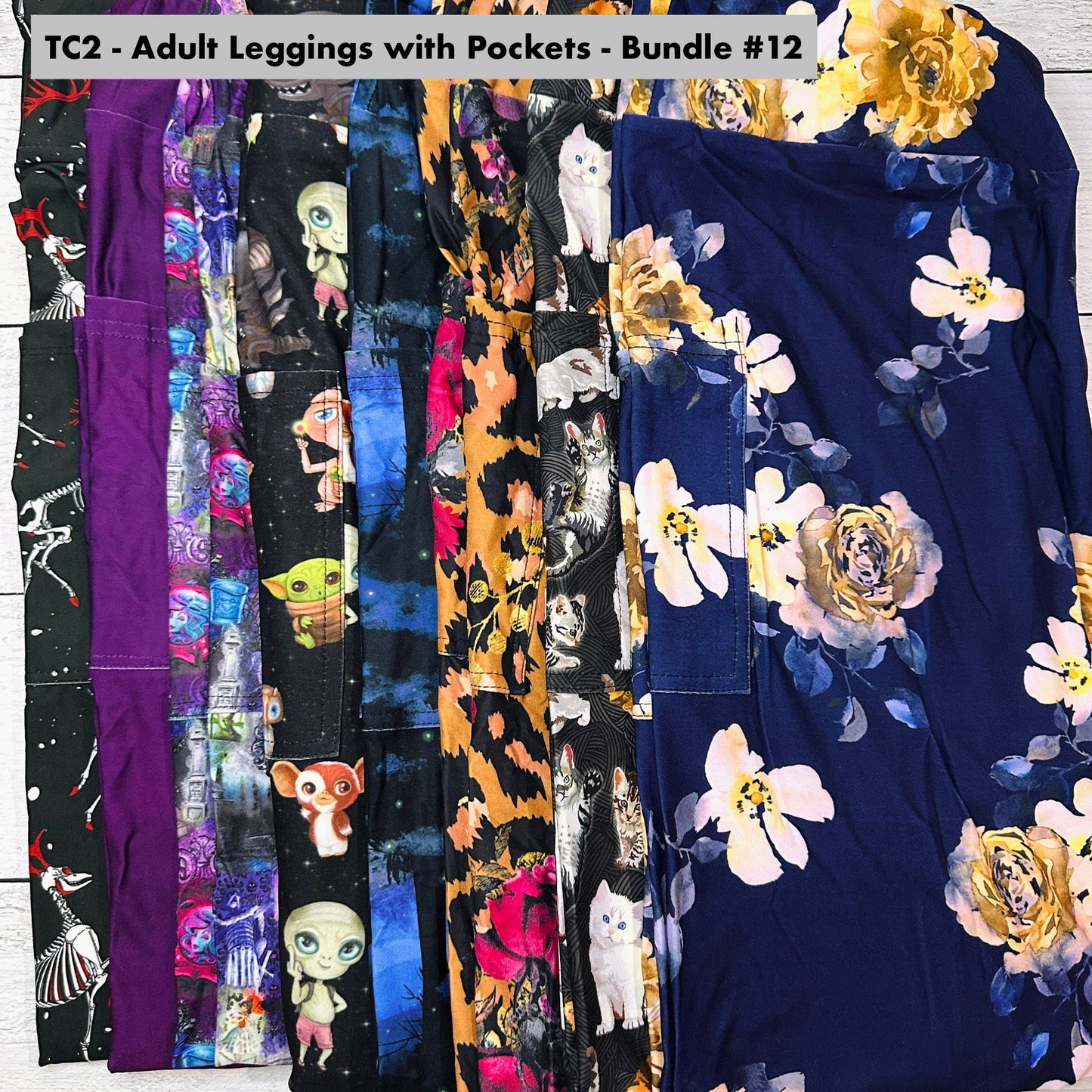 TC2 - Adult Leggings with Pockets Bundle - 12