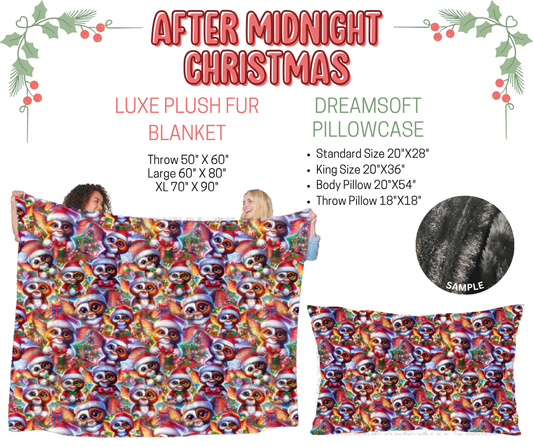 Preorder! Closes 9/3. ETA Dec. After Midnight Christmas Luxe Plush Fur Blanket and/or DreamSoft Pillowcase