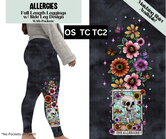 Allergies Full Length Leggings w/ Side Leg Designs