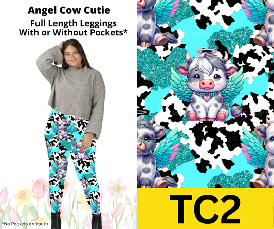 Angel Cow Cutie Full Length Leggings w/ Pockets