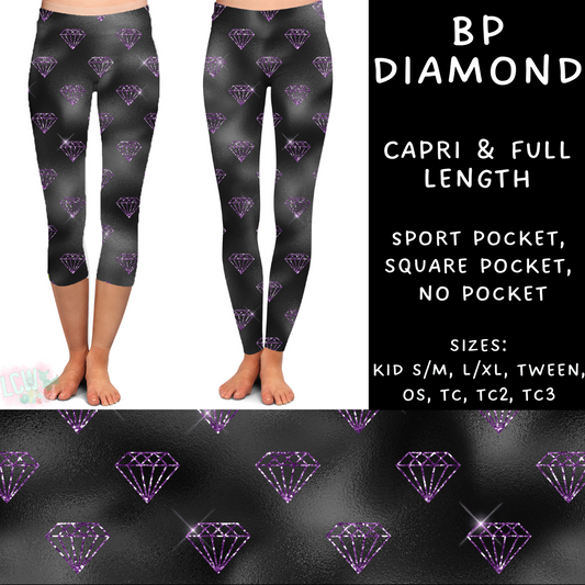 Ready To Ship - BP Diamond -  Capri Length Leggings