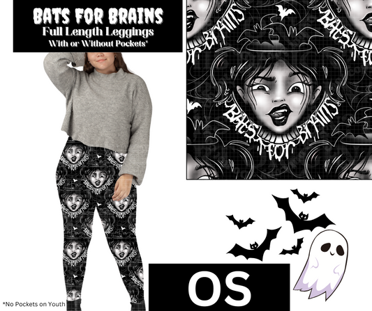 Bats For Brains Full Length Leggings w/ Pockets