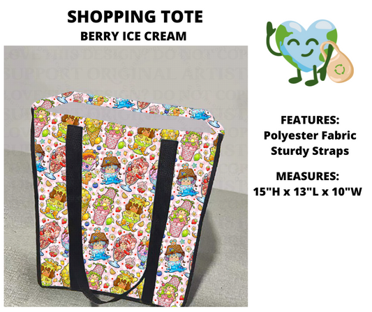 Berry Ice Cream Cuties Shopping Tote