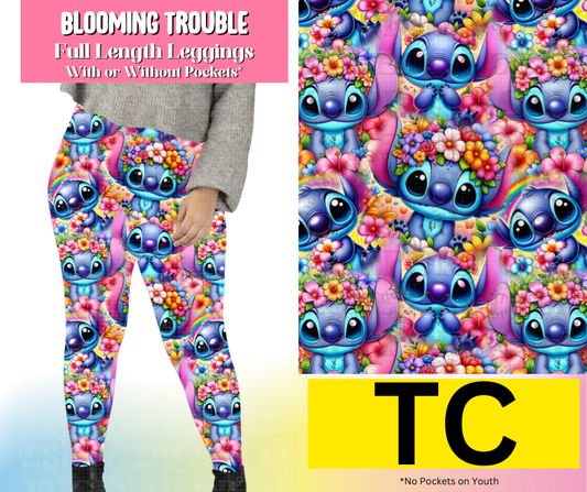 Blooming Trouble Full Length Leggings w/ Pockets