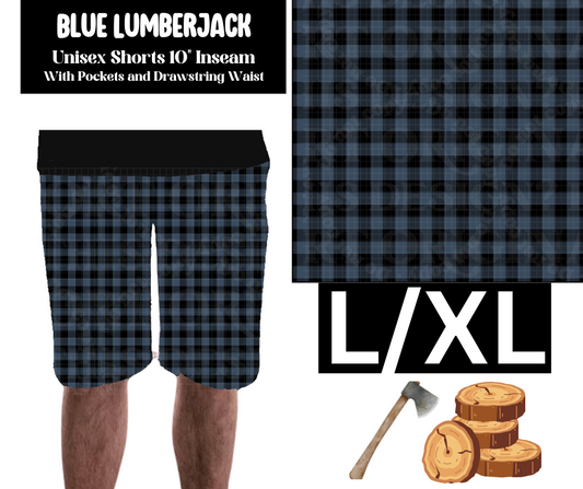 Blue Lumberjack Unisex Shorts