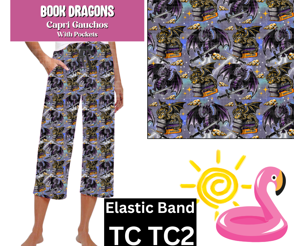 Book Dragons Capri Gauchos