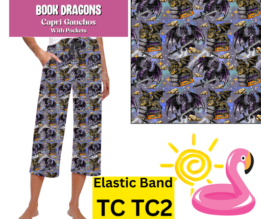 Book Dragons Capri Gauchos