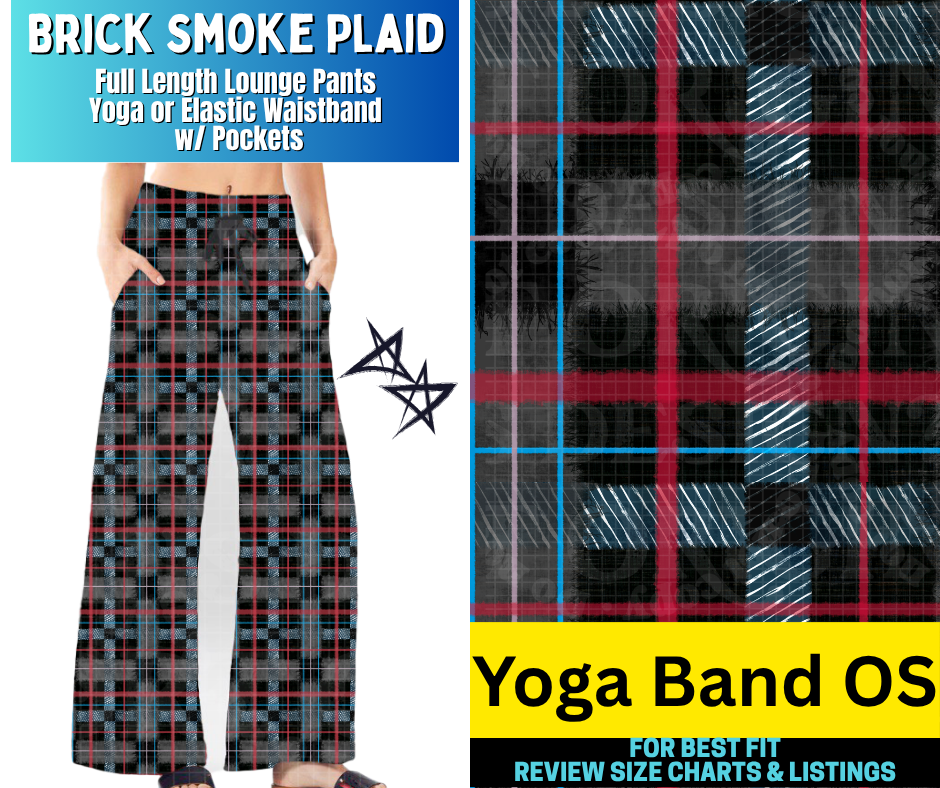 Brick Smoke Plaid Full Length Lounge Pants