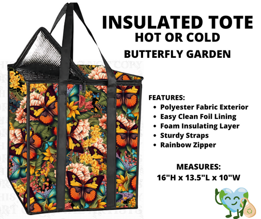 Butterfly Garden Insulated Tote