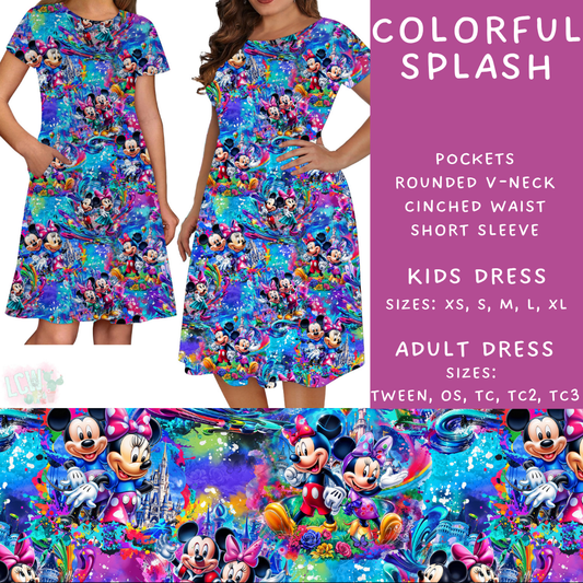 Batch #360 - Magical Faves 13 - Closes 6/23 - ETA late August - Colorful Splash Adult & Kids Dresses