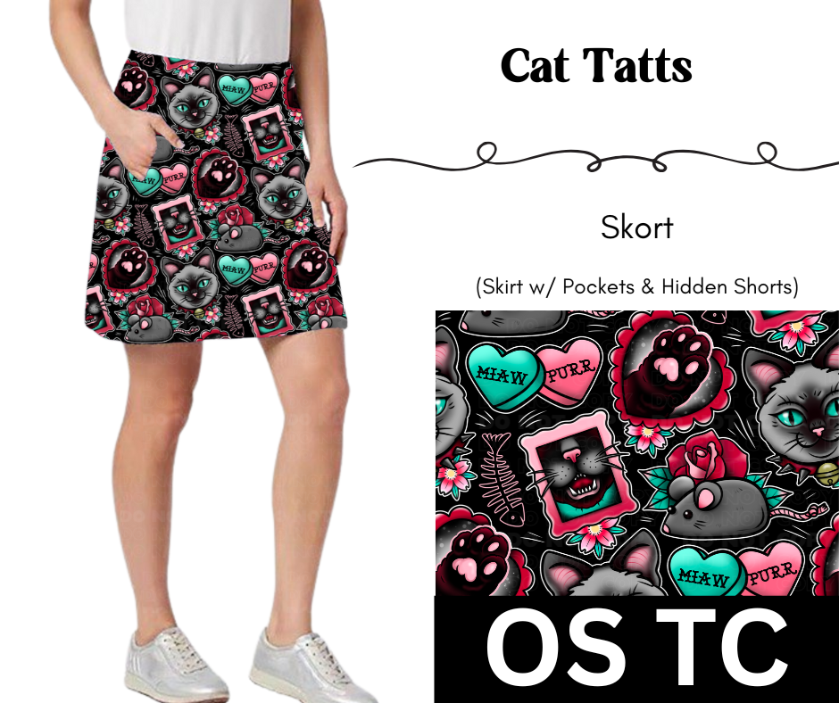 Cat Tatts Skort
