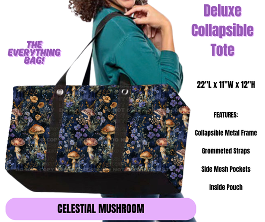 Celestial Mushroom Collapsible Tote