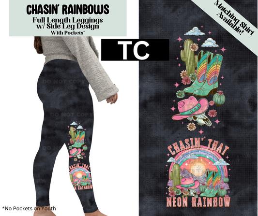 Chasin' Rainbows Full Length Leggings w/ Side Leg Designs