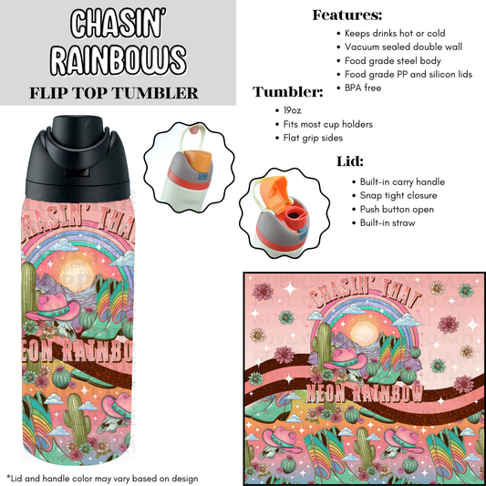 Chasin' Rainbows Flip Top Tumbler