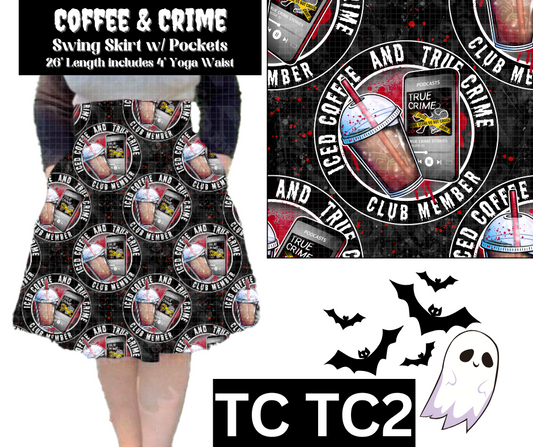 Coffee & Crime Swing Skirt