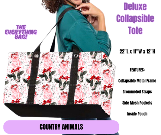 Country Animals Collapsible Tote