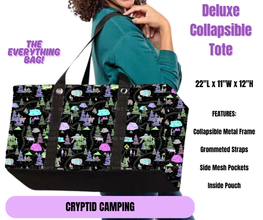 Cryptid Camping Collapsible Tote