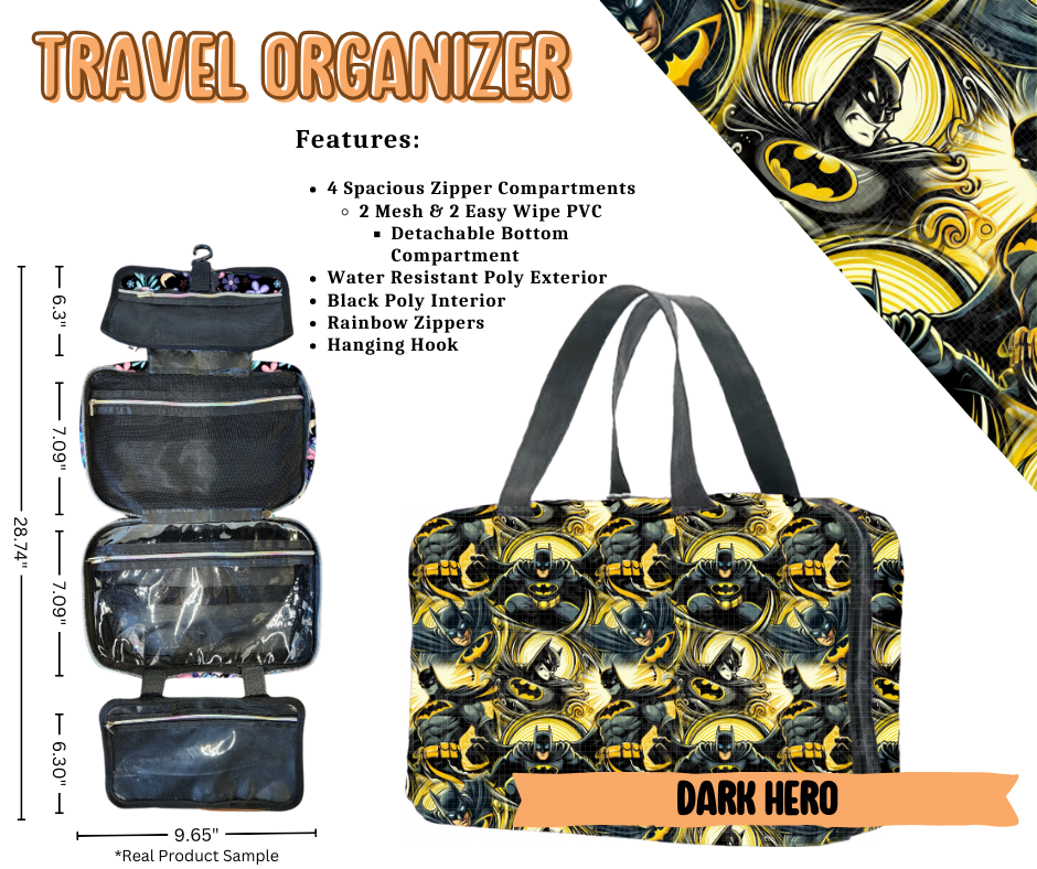 Dark Hero Travel Organizer