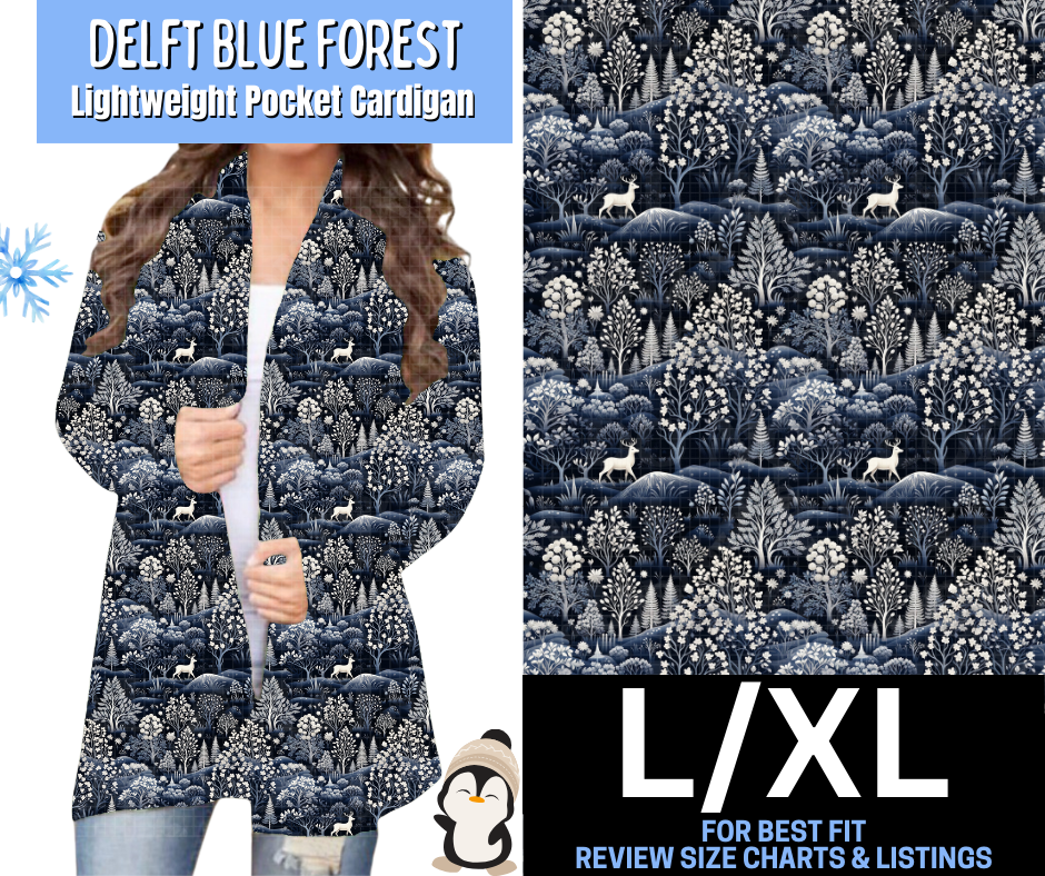 Deft Blue Forest Pocket Cardigan