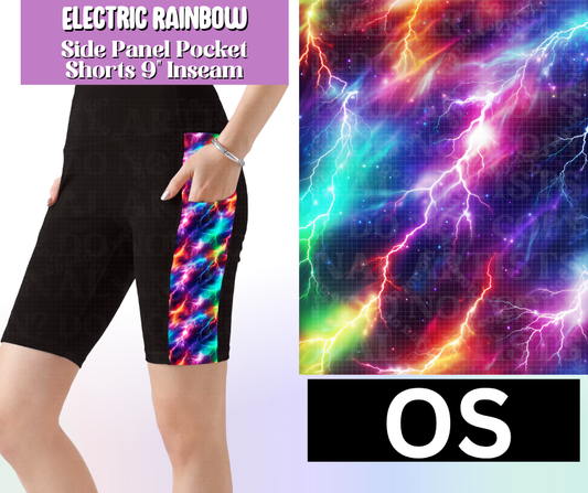 Electric Rainbow Side Panel Pocket Jamaica Shorts