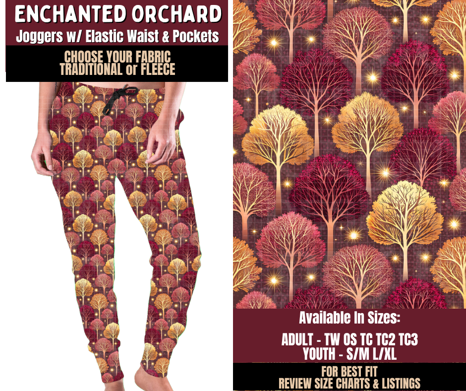Preorder! Closes 7/22. ETA Oct. Enchanted Orchard Joggers Choose Fleece or Traditional