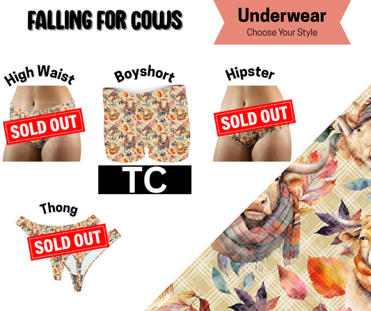 Falling For Cows Boyshort Underwear