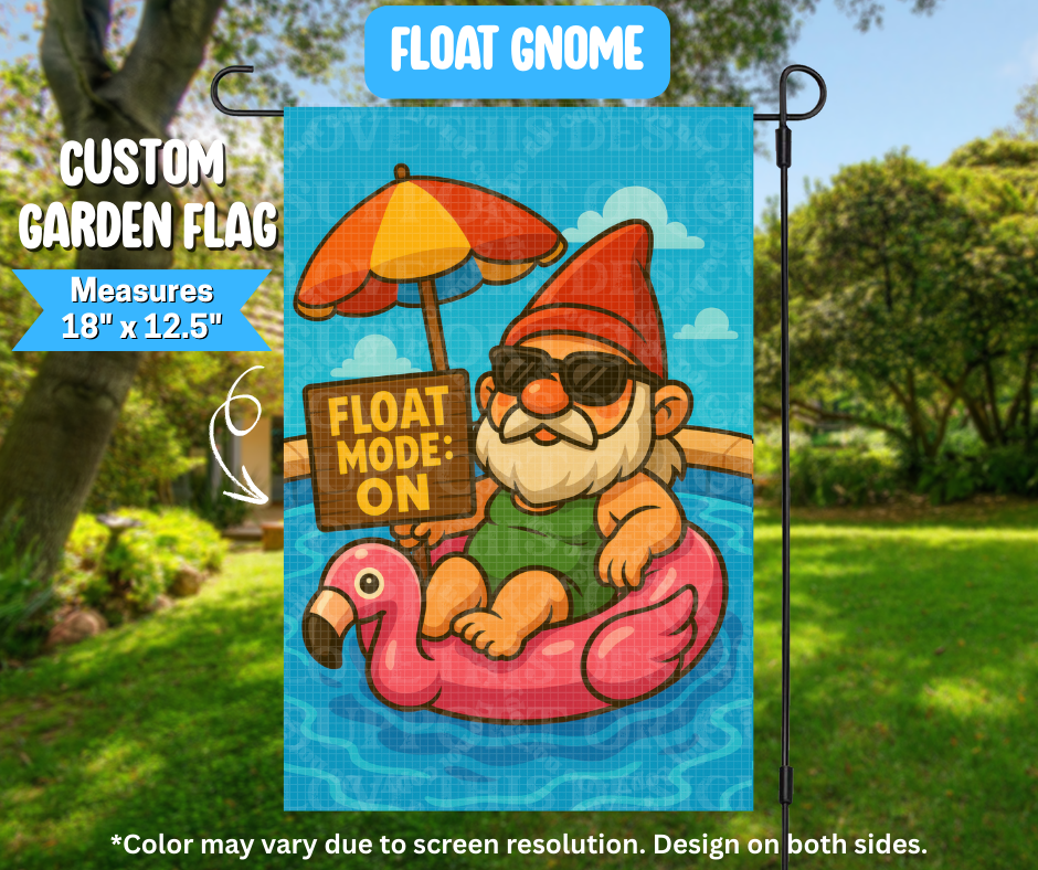 Float Gnome Garden Flag