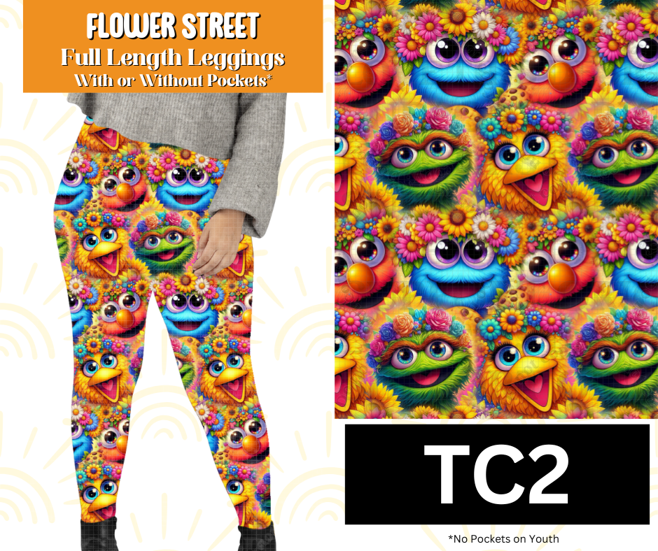 Flower Street Full Length Leggings w/ Pockets