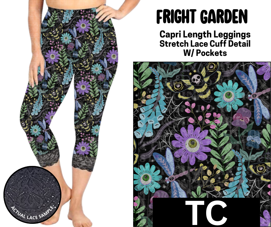 Fright Garden Lace Cuff Capris w/ Pockets
