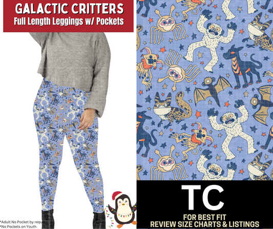 Galactic Critters Full Length Leggings w/ Pockets