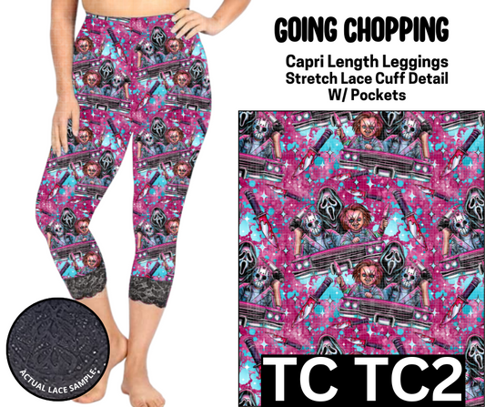 Going Chopping Lace Cuff Capris w/ Pockets