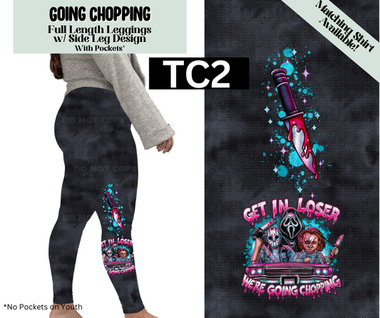 Going Chopping Full Length Leggings w/ Side Leg Designs
