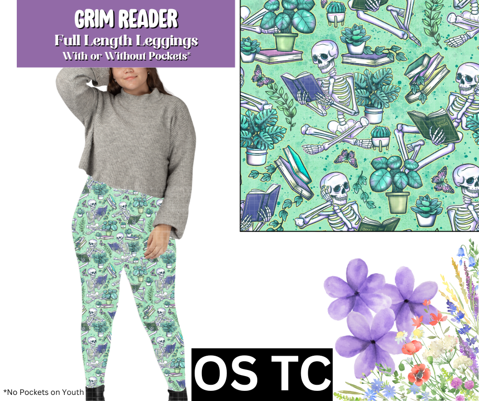 Grim Reader Full Length Leggings w/ Pockets