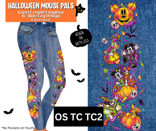 Halloween Mouse Pals Full Length Faux Denim w/ Side Leg Designs